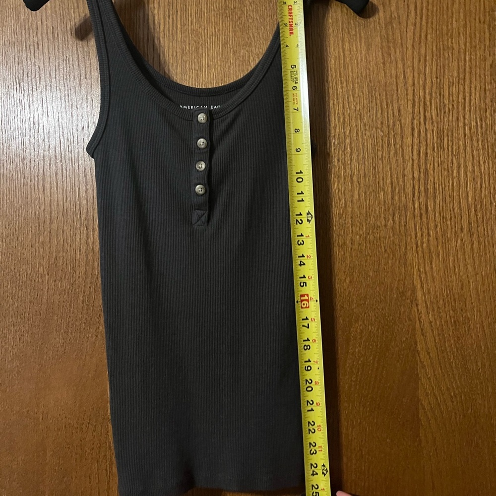 American Eagle Outfitters dark grey ribbed Sleeveless Tank Top